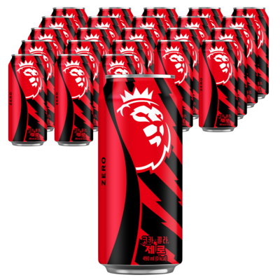 코카콜라 코크제로 프리미어리그 스페셜 패키지, 24개, 490ml