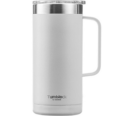 텀블락 글라스락 플레인 머그 텀블러 500ml, 그레이, 1개