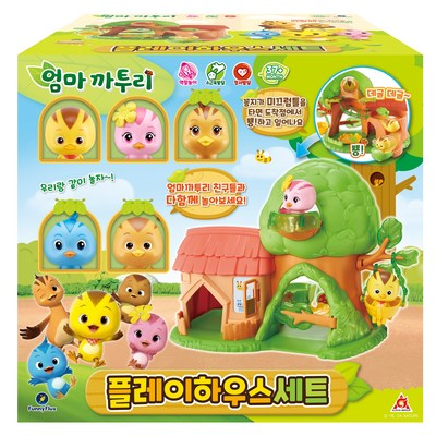 엄마까투리 플레이 하우스 세트, 혼합색상, 1세트