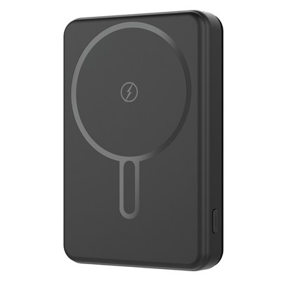 지오맥스 초슬림 맥세이프 마그네틱 유무선 보조배터리 10000mAh, 블랙, SQ-PB10