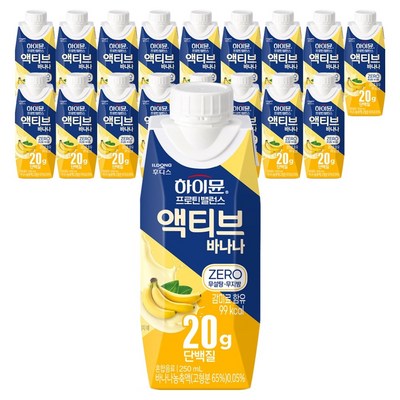 하이뮨 프로틴 밸런스 액티브 바나나, 250ml, 18개