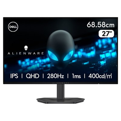 델 QHD 에일리언웨어 27 280Hz 1ms 피벗 게이밍 모니터, 68.58cm, AW2726DL