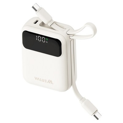 밸류엠 PD 22.5W 고속충전 트윈 케이블 일체형 초 미니 보조배터리 10000mAh C타입, 클라우드 댄서, VM-PA10MTWCP