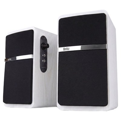 브리츠 우드 USB 데스크 2.0채널 PC 스피커, 화이트, BZ-N1