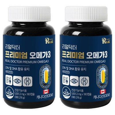 리얼닥터 프리미엄 오메가3 180.216g, 180정, 2개