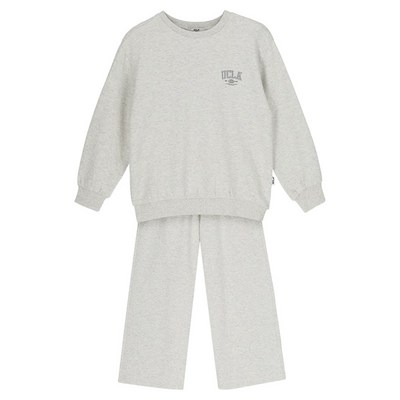 UCLA키즈 UCLA 아동 주니어 아치 스몰로고 맨투맨 + 와이드팬츠 세트 UCRTX01