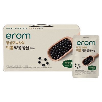 이롬 황성주 박사의 약콩 콩물 두유, 15개, 180ml
