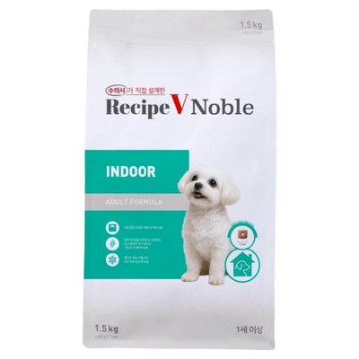 유한양행레시피브이 강아지 노블 미니 기능성 사료, 어덜트, 1.5kg, 1개