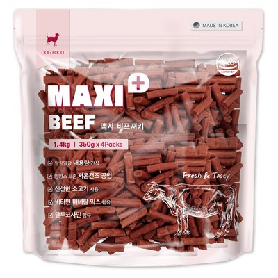 굿데이 강아지 맥시 플러스 져키, 1개, 1.4kg, 소고기