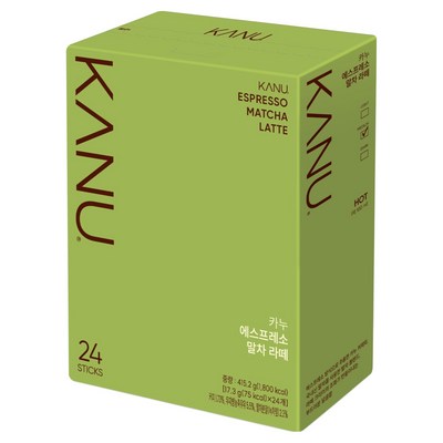 카누 에스프레소 말차 라떼 커피믹스, 17.3g, 24개입, 1개