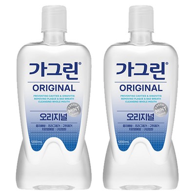 가그린 오리지널 구강청결제, 1.2L, 2개