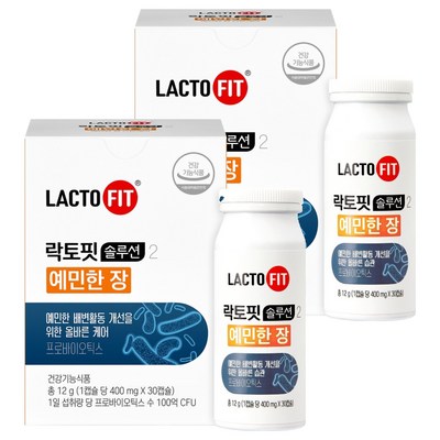 락토핏 락토바이옴 솔루션 예민한 장 유산균, 30정, 2개