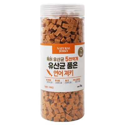 라피끄 강아지 유산균 품은 져키, 연어, 1kg, 1개