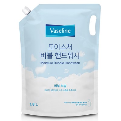 애경바세린 모이스처 버블 핸드워시 리필, 1.8L, 1개