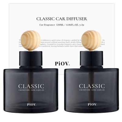 피오브 클래식 차량용 디퓨저 120ml, 2개, 새콤달콤복숭아
