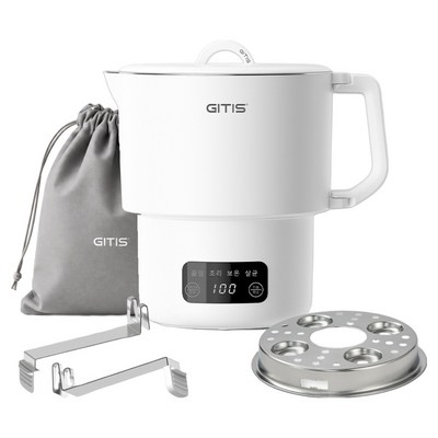 지티스 올스텐 FOLD 접이식 프리볼트 여행용 전기포트, GT-115037KR
