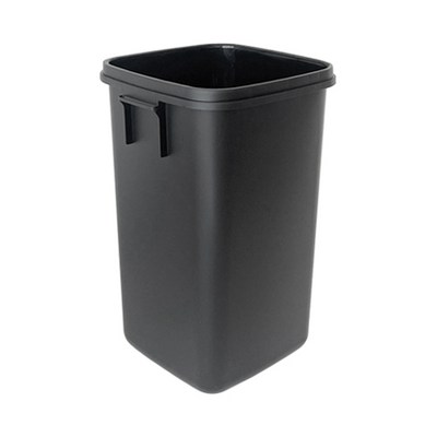 리빙앤트리 사각 오픈 휴지통 50L, 블랙