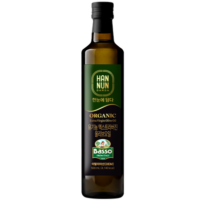 한눈담다 유기농 엑스트라 버진 올리브오일 500ml, 1개