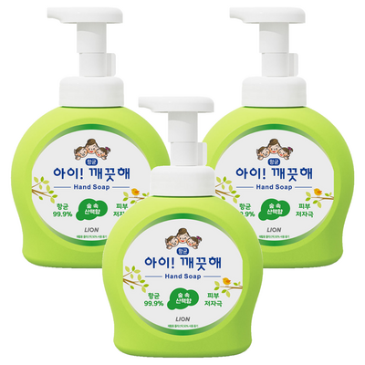 아이깨끗해 핸드솝 숲 속 산책향, 490ml, 3개