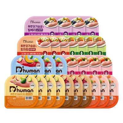 듀먼 전연령용 강아지 종합 8종 버라이어티 화식사료, 혼합맛, 50g, 28개