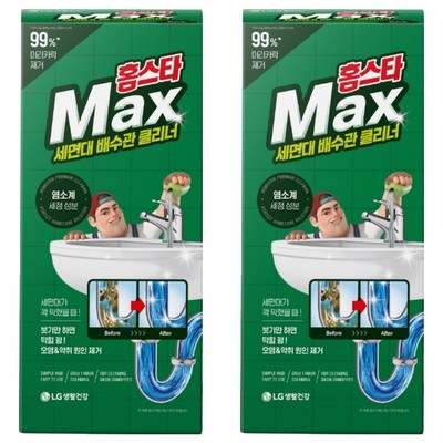 홈스타 맥스 세면대 배수관 클리너, 230ml, 2개