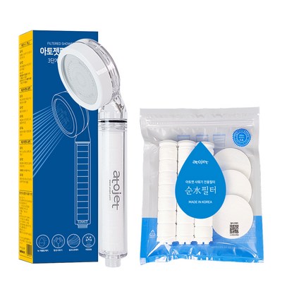 아토젯 샤워기 본품 + 헤드필터 3p + 바디필터 3p 세트, 1개
