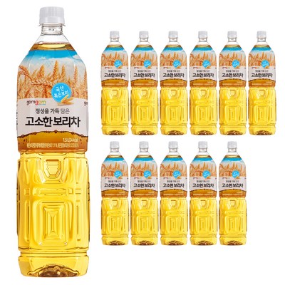 gomgom 곰곰 고소한 보리차, 1.5L, 12개