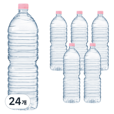 CRYSTAL 무라벨 생수, 2L, 24개