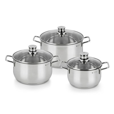 WMF 인덕션 디아뎀 플러스 양수 냄비 세트, 스텐, 양수냄비 16cm + 양수냄비20cm + 양수냄비24cm, 3개