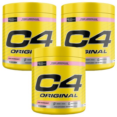 셀루코어 C4 오리지널 프리-워크아웃 핑크 레모네이드, 408g, 3개