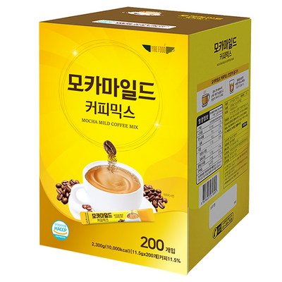 모카마일드 대용량 커피믹스, 1박스, 200개입, 11.5g