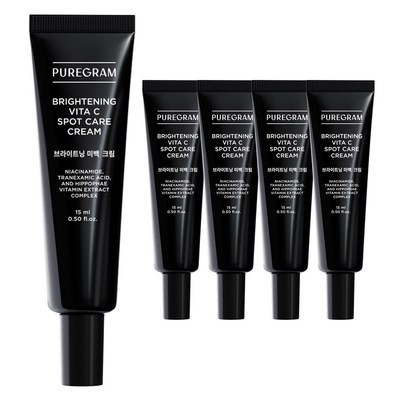 퓨어그램 1위 기미 잡티 크림 7일 개선 멜라닌 색소침착 나이아신아마이드 트라넥삼산, 15ml, 5개