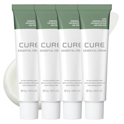 김정문알로에 큐어 에센셜 크림, 50ml, 4개