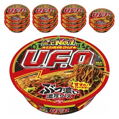 닛신 Nissin 닛신 UFO 유에프오 야키소바 볶음면 128g, 12개