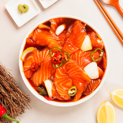 간장 생 연어장 1kg 밥도둑 반찬 짜지 않은 간장 생 연어장 [살롱드파파], 1개