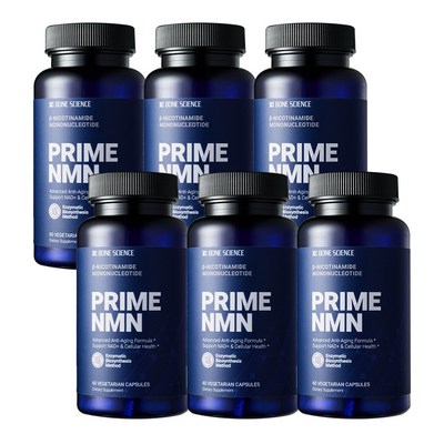 본사이언스 프라임 NMN 99.9% 엔엠엔 575mg 미국 컨슈머랩 인증완료 프테로스틸벤, 6개, 60정