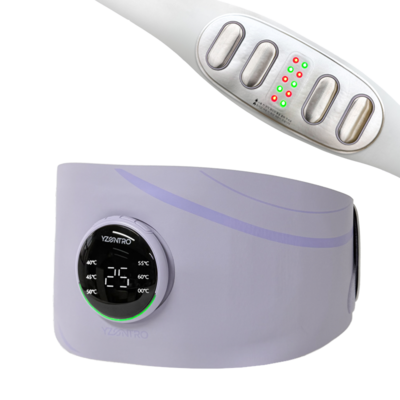 Yzontro EMS 슬림벨트 에르고바디 무선 복부 온열 마사지기 남녀 공용 연장밴드 증정, 보라색, S900Pro