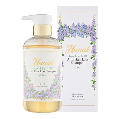 헤막 안티헤어로스 샴푸 라일락 / 손상모발용 탈모샴푸 두피 약산성, 1개, 550ml