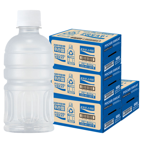 포카리스웨트 무라벨, 340ml, 40개