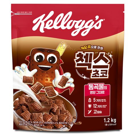 첵스초코 오곡으로 만든 시리얼, 1.2kg, 5개