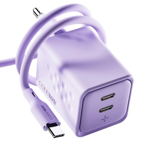 코드웨이 50W 초고속 충전기 + 100W C to C 타입 충전 케이블 2m 세트, 아이스 블루, 1세트