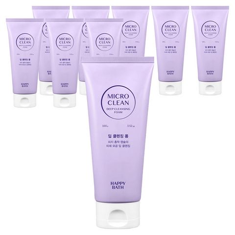 해피바스 마이크로 클린 딥 클렌징폼, 100g, 3개