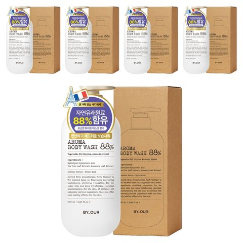 바이아우어 약산성 퍼퓸 아로마 바디워시 화이트머스크, 1.02L, 2개