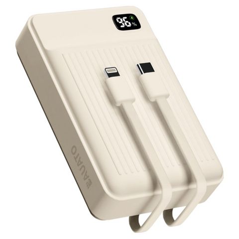 바우아토 포켓쉴 고속 입출력 케이블 일체형 미니 대용량 보조배터리 20000mAh C타입 애플8핀 PD 22.5W, 단일상품, 블랙