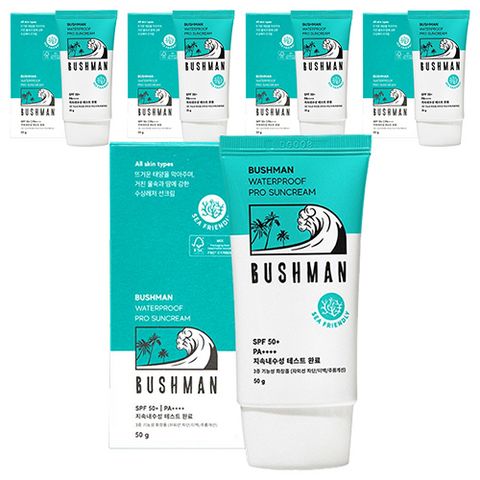 부쉬맨 워터프루프 프로 선크림 SPF50+ PA++++, 50g, 2개