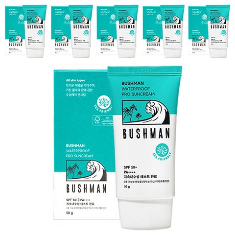 부쉬맨 워터프루프 프로 선크림 SPF50+ PA++++, 50g, 2개