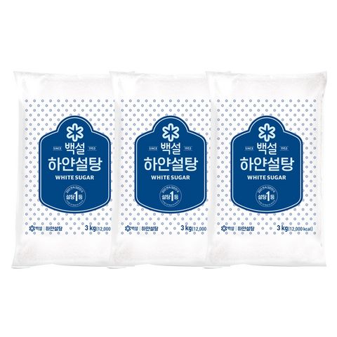 백설 하얀설탕, 3kg, 6개
