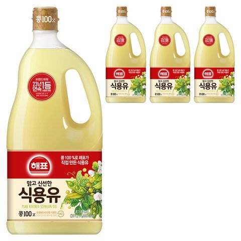 해표 콩기름 식용유, 1.8L, 10개