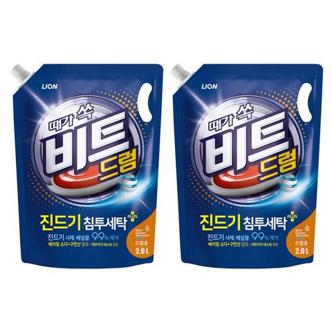 비트 때가쏙 진드기 드럼용 액상세제 리필, 2L, 1개입, 4개