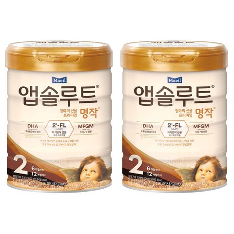 앱솔루트 프리미엄 명작 분유 2단계, 800g, 3개